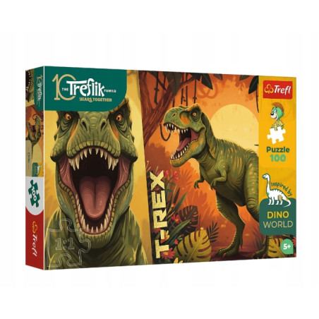 TREFL 16578 Puzzle 100 T-Rex / Rodzina Treflików