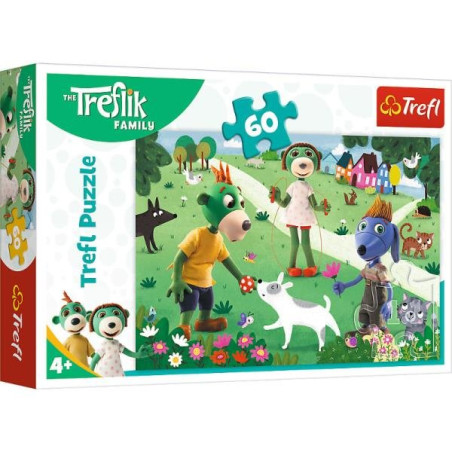 TREFL 17377 Puzzle 60 Radosny dzień Treflików