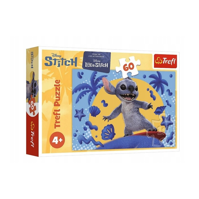 TREFL 17407 Puzzle 60 Dzień ze Stitchem