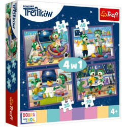 TREFL 34370 Puzzle 4w1 Wieczorne rytuały Treflików