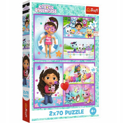 TREFL 34438 Puzzle 2x70 Baw się z Gabby