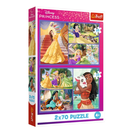 TREFL 34440 Puzzle 2x70 Bajkowe dni / Disney Princess