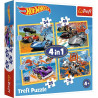TREFL 34627 Puzzle 4w1 Pojazdy Hot Wheels