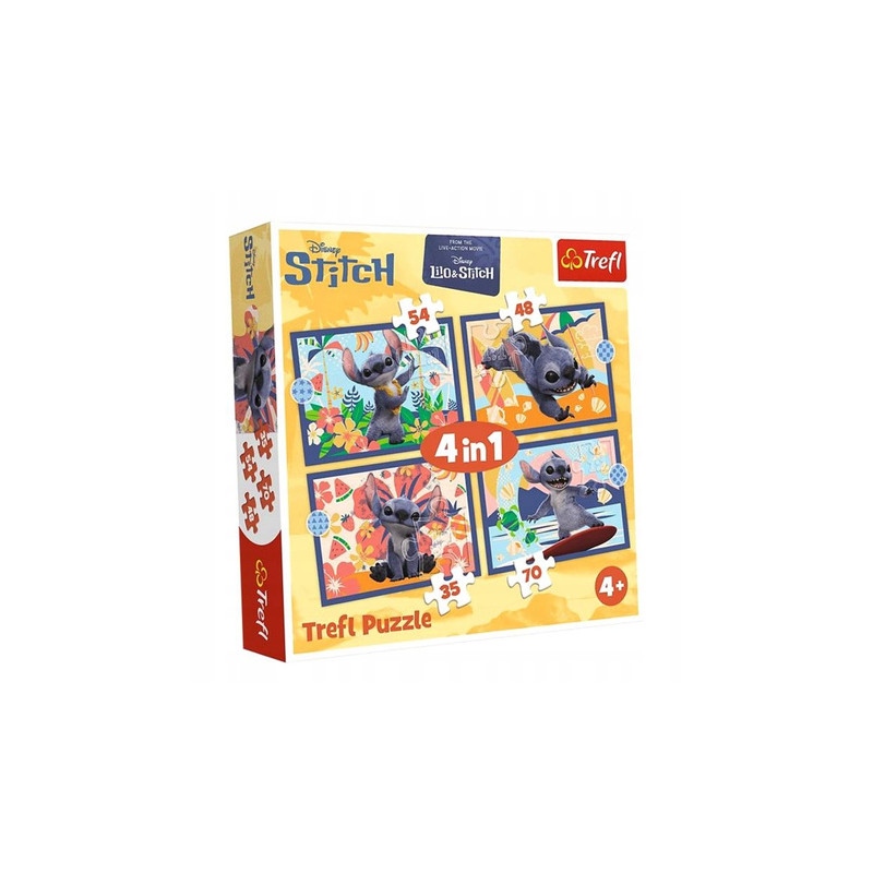 TREFL 34666 Puzzle 4w1 Wakacje na Hawajach