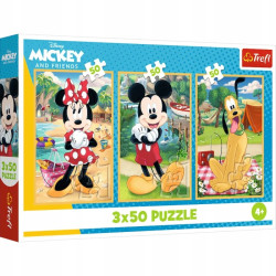 TREFL 34881 Puzzle 3x50 Myszki na wakacjach