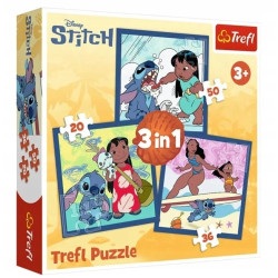 TREFL 34896 Puzzle 3w1 Czas ze Stitchem
