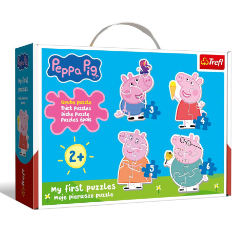 TREFL 36137 Puzzle Baby Classic Mała świnka wśród przyjaciół / Peppa Pig