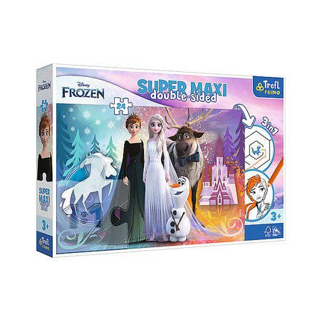 TREFL 41000 Puzzle 24 SUPER MAXI Wesoły Świat Krainy Lodu