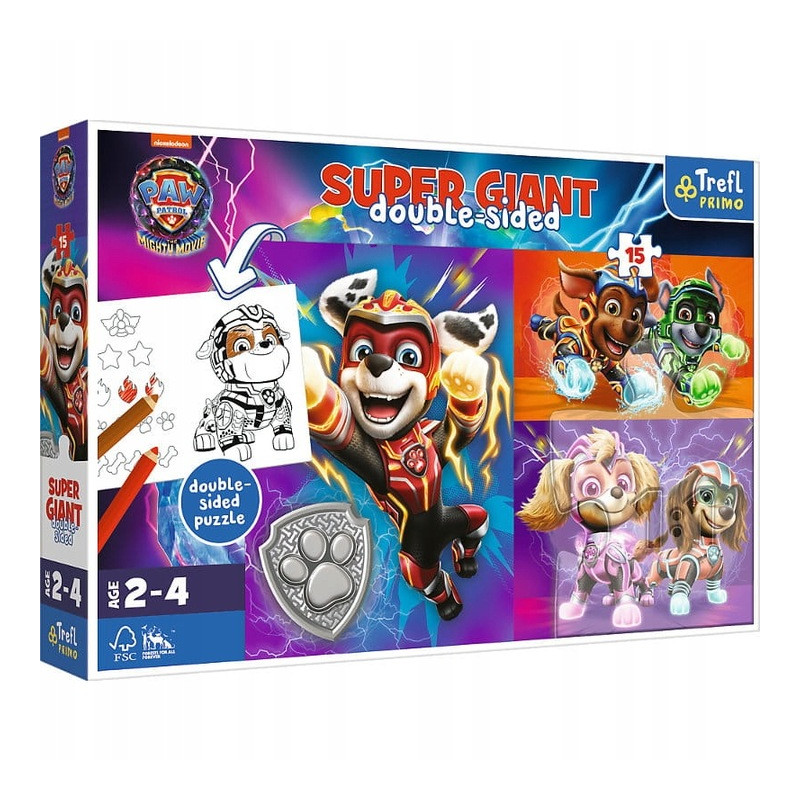 TREFL 42009 Puzzle Super Giant 15 Wspaniała drużyna / PAW PATROL