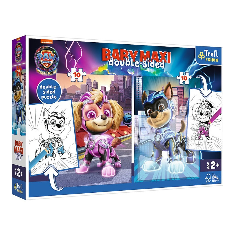 TREFL 43007 Puzzle BABY MAXI 2x10 Bohaterskie pieski / PAW PATROL