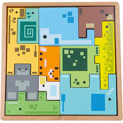 TREFL 61640 Drewniana łamigłówka Pixel Gang