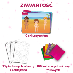 TREFL 62605 Skillmatics Foil Fun Zestaw kreatywny Modowe Kreacje