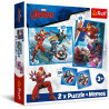 TREFL 93333 Puzzle 2w1 MEMOS Bohaterowie w akcji