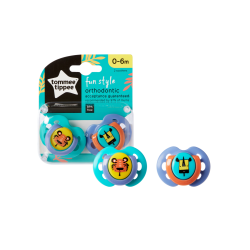 TT 43335795 Smoczek uspokajający FUN STYLE 0-6m 2 szt.