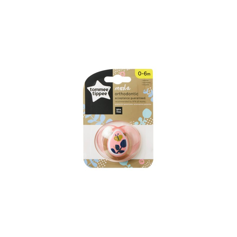 TT 43338670 Smoczek uspokajający MODA GIRL 0-6m 1 szt.+ gratis smoczek do butelki 424584