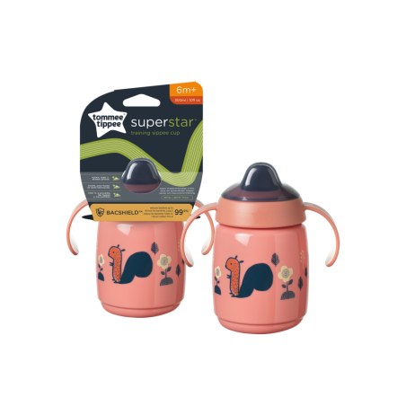 TT Kubek z uchwytami SUPERSTAR 300ml 6m+ różowy 447823