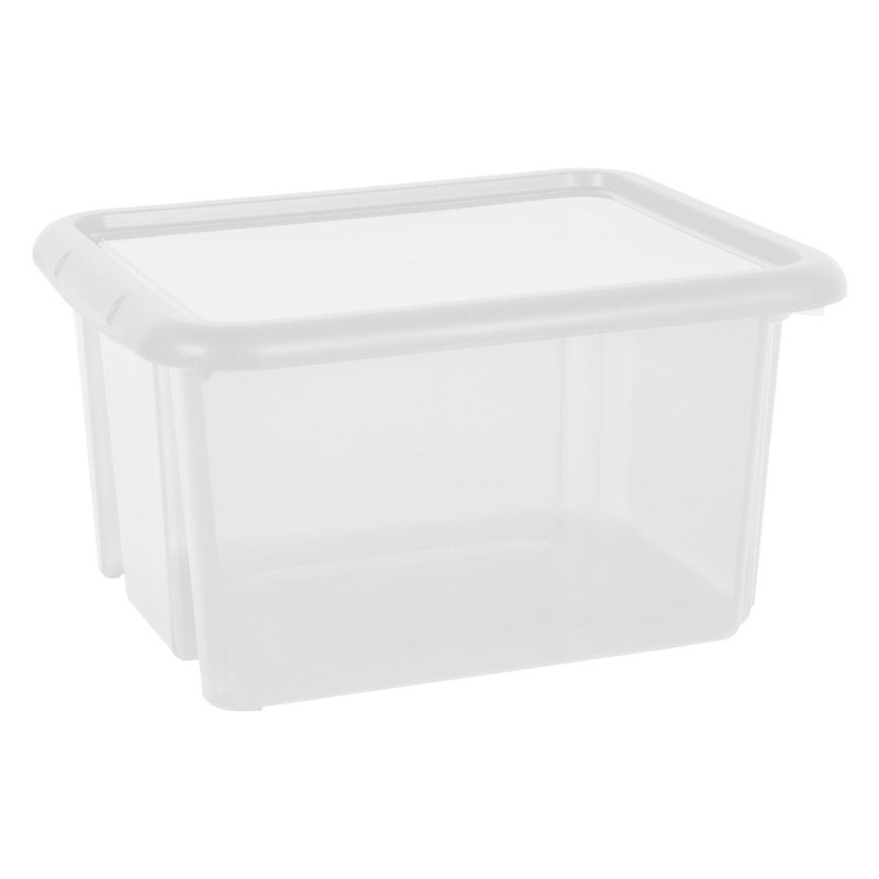 Pojemnik plastikowy 30L FUNNY z pokrywą TRANSPARENTNY
