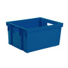 Pojemnik magazynowy 30L z uchwytami, niebieski, polipropylen 44,1x34,5x23,5cm