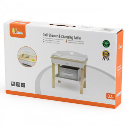 VIGA 44720 Drewniany przewijak 2w1 wanna dla lalek