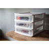 Organizer z szufladami 3A6 18x21,5x16,1 cm czarny z transparentnymi szufladami