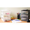 Organizer z szufladami 3A6 18x21,5x16,1 cm czarny z transparentnymi szufladami
