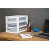 Organizer z szufladami 3A6 18x21,5x16,1 cm czarny z transparentnymi szufladami