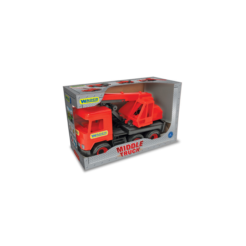 WADER 32112 Middle Truck - Dźwig czerwony