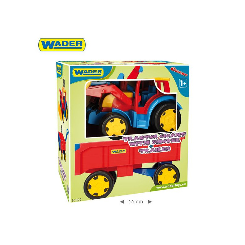 WADER 66300 Gigant - Traktor Ładowarka z Przyczepą