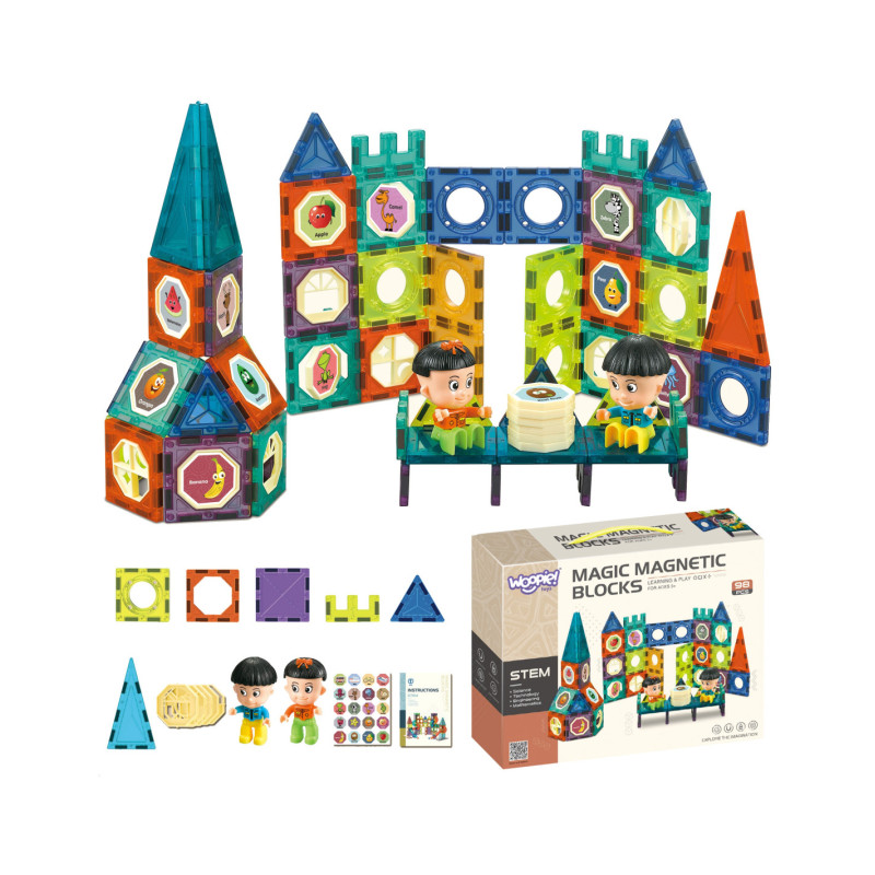 WOOPIE 43056 Klocki magnetyczne zamek 98 el.