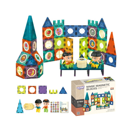 WOOPIE 43056 Klocki magnetyczne zamek 98 el.