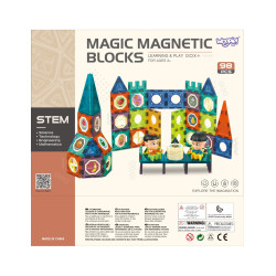 WOOPIE 43056 Klocki magnetyczne zamek 98 el.