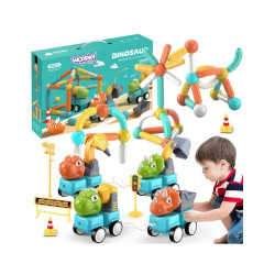 WOOPIE 51008 Klocki magnetyczne Dinozaury 84 el.