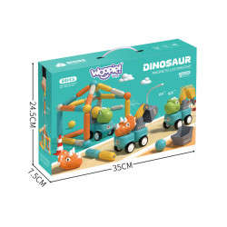 WOOPIE 51008 Klocki magnetyczne Dinozaury 84 el.