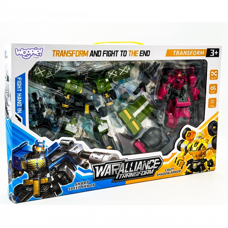WOOPIE 53880 Roboty Transformujące Zestaw 4w1 Samochody Bojowe