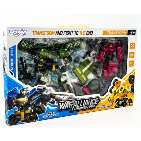 WOOPIE 53880 Roboty Transformujące Zestaw 4w1 Samochody Bojowe