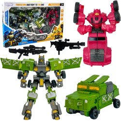 WOOPIE 53880 Roboty Transformujące Zestaw 4w1 Samochody Bojowe