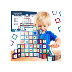 WOOPIE 54986 Klocki magnetyczne Nauka liczenia 70 el.