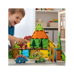 WOOPIE 558390 Klocki magnetyczne 7,5 cm Dino 30 el.