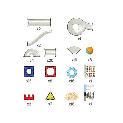 WOOPIE 55945 Klocki magnetyczne Tor kulkowy 113 el.