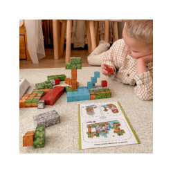 WOOPIE 55976 Klocki magnetyczne konstrukcyjne Świat klocków 108 el.