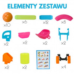 WOOPIE 55983 Magnetyczne Klocki Pojazdy 52el.