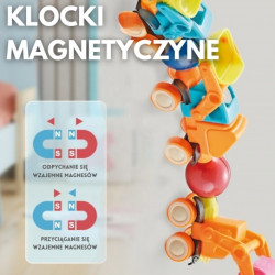 WOOPIE 55983 Magnetyczne Klocki Pojazdy 52el.