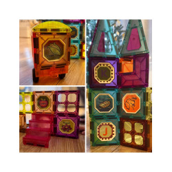 WOOPIE 56010 Klocki magnetyczne 3D Pociąg 71 el.