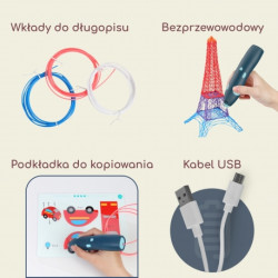 WOOPIE 56188 Długopis 3D z akcesoriami