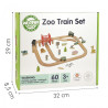 WOOPIE 56423 GREEN Drewniana Kolejka Zoo zestaw 60el.