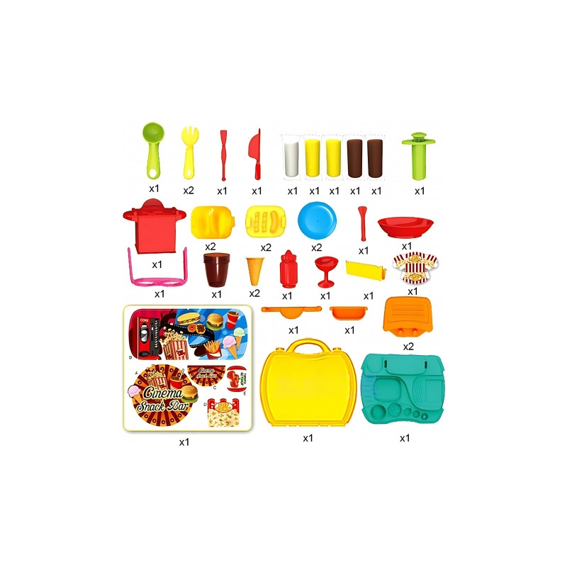 WOOPIE 56492 Zestaw Snack Bar Cinema Kino w walizce