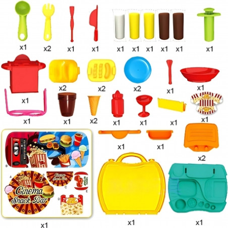 WOOPIE 56492 Zestaw Snack Bar Cinema Kino w walizce