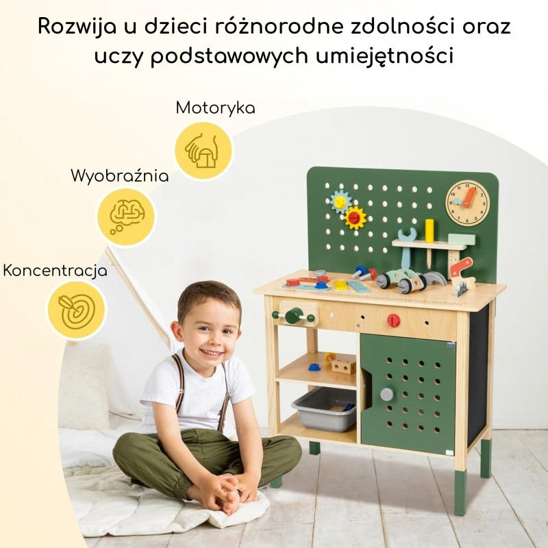WOOPIE 58250 GREEN Drewniany Warsztat STEM
