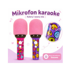 WOOPIE 58854 Bezprzewodowy mikrofon do karaoke różowy