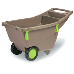 Taczka ogrodowa 140L z tworzywa z recyklingu 2 koła, z uchwytami, zielona
